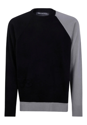 Y-3 raglan-sleeve panelled jumper - Black