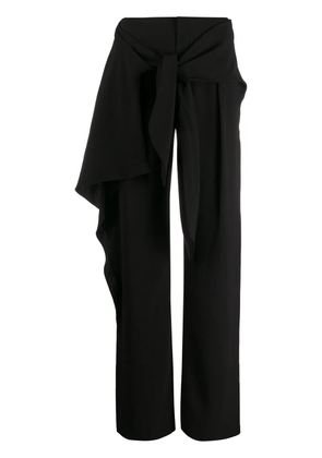 Chloé tie front wide leg trousers - Black