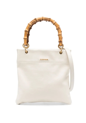 Jil Sander small bamboo-handle tote bag - White