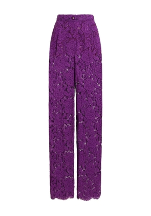 Dolce & Gabbana DNA lace-detailing trousers - Purple