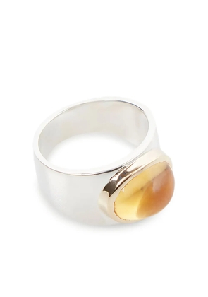 Pearls Before Swine silver citrine gemstone ring