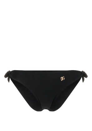 Dolce & Gabbana logo-plaque bikini bottoms - Black