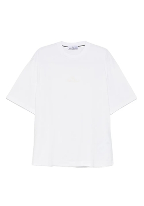 Stone Island logo-embroidered T-shirt - White