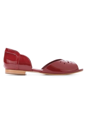 Sarah Chofakian patent leather ballerinas - Red