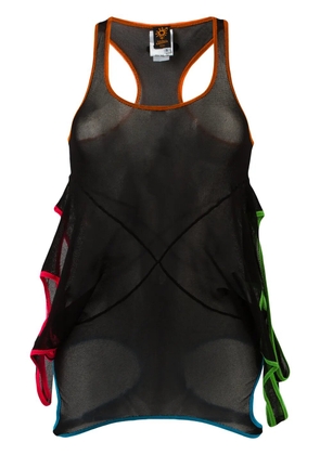 Jean Paul Gaultier Pre-Owned Soleil trimmed mesh top - Black