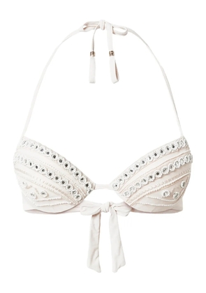 TWINSET embroidered bikini top - Neutrals
