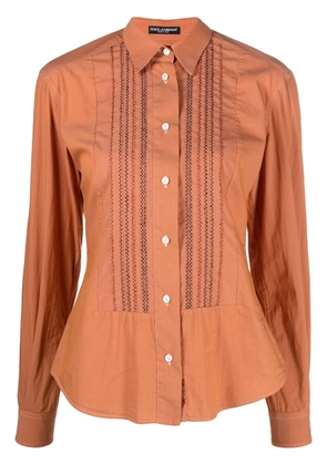 Dolce & Gabbana Pre-Owned 2000s contrast stitching shirt - Orange