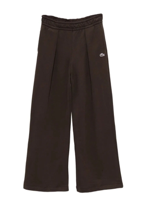 Lacoste logo pleated track pants - Brown