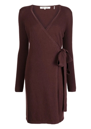DVF Diane von Furstenberg Linda wrap V-neck minidress - Brown