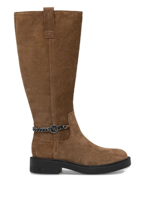 GUESS USA 35mm Fyonal chain-detail boots - Brown