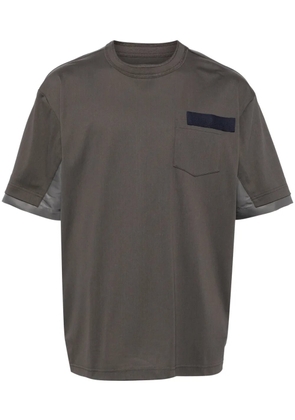 sacai panelled T-shirt - Grey