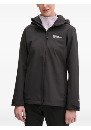 JACK WOLFSKIN Trailtime 2l logo hooded performance jacket - Black