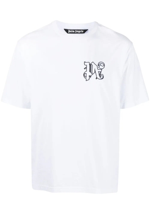 Palm Angels monogram cotton T-shirt - White