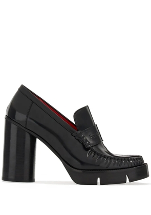 Ferragamo logo-debossed leather moccasins - Black