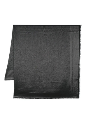 Elisabetta Franchi logo-jacquard lurex scarf - Black