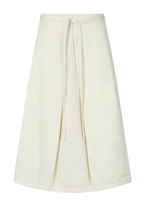 TOMBOY pleated midi A-line skirt - White