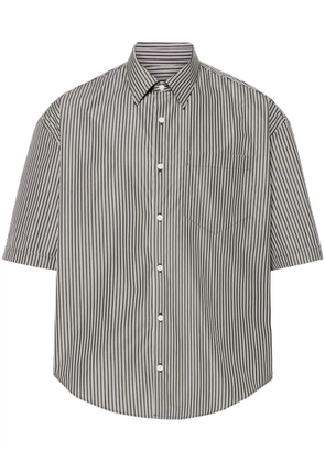 AMI Paris striped cotton shirt - Neutrals