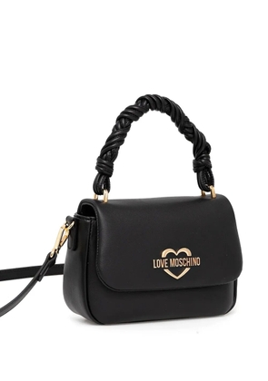 Love Moschino mini top-handle logo cross-body bag - Black