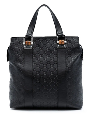 Gucci Pre-Owned 2016-2025 Guccissima Tender Bamboo Bar tote bag - Black