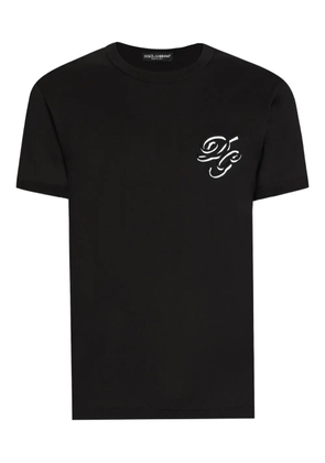 Dolce & Gabbana logo-appliqué T-shirt - Black