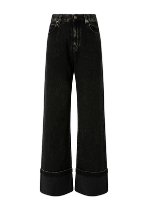 PINKO folded-hem jeans - Black