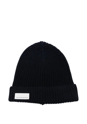 Nine In The Morning ribbed wool beanie - Blue