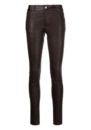 Zadig&Voltaire Phlame skinny leather trousers - Brown