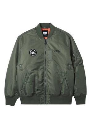 FINGERCROXX patch-detail zip jacket - Green