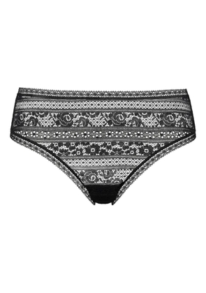 ERES Envolée lace-trimmed thong - Black