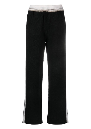 Barrie stripe-detail trousers - Black