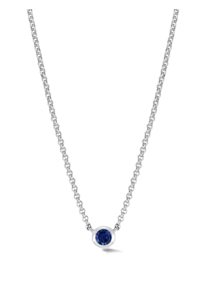 DOWER AND HALL round-dewdop sapphire pendant necklace - Silver