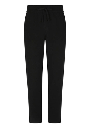 Dolce & Gabbana DG-logo cashmere track pants - Black