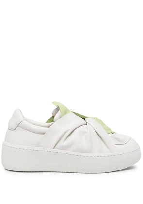 Ports 1961 two-tone knot-detail loafers - White