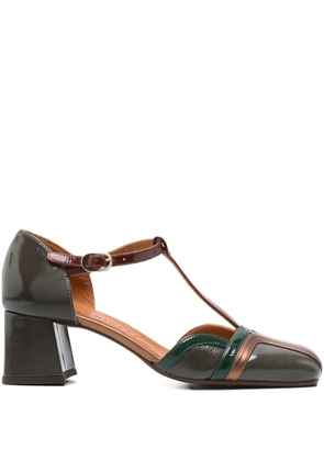 Chie Mihara 60mm T-bar block-heel pumps - Grey