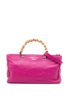 Gucci Pre-Owned 2016-2025 Medium Calfskin Bamboo Shopper satchel - Pink