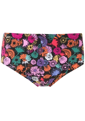 Amir Slama floral print swim trunks - Black