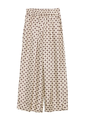 P.A.R.O.S.H. geometric-print silk trousers - Neutrals