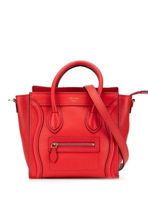 Celine Pre-Owned 2012 Nano Leather Luggage Tote satchel - Red