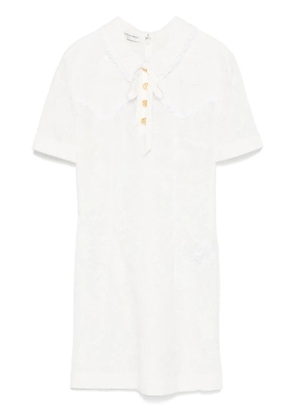 Alessandra Rich bow-detailing lace mini dress - 822 - WHITE