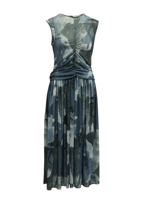 Victoria Beckham ruched-bodice midi dress - Blue