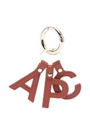 A.P.C. leather-charm keyring - Red