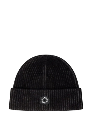 Kenzo ribbed logo beanie - Black