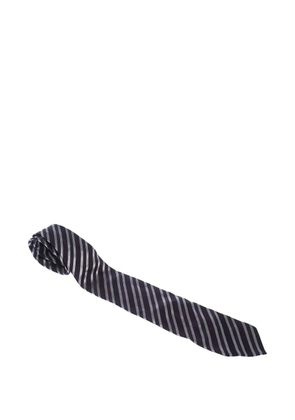 Giorgio Armani Pre-Owned striped silk tie - Purple