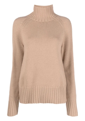 'S Max Mara fine-knit high-neck sweatshirt - Brown