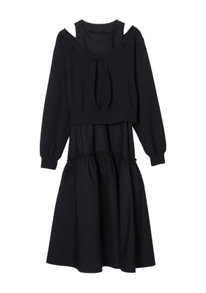 3.1 Phillip Lim tiered cold-shoulder midi dress - Black