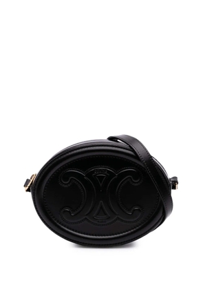 Celine Pre-Owned 2021 Small Calfskin Cuir Triomphe Oval crossbody bag - Black