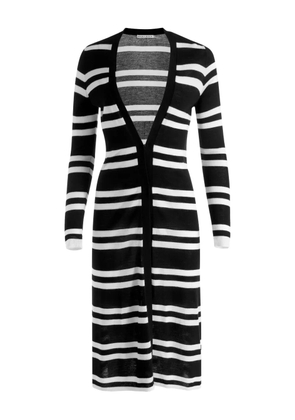 alice + olivia Callan striped maxi cardigan - Black