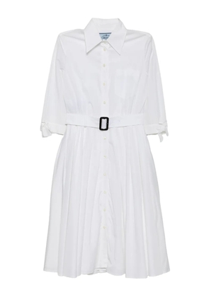 Prada Pre-Owned pleated shirt dress - White