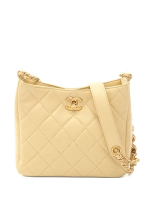 CHANEL Pre-Owned 2021 small Matelasse Hobo bag - Gold
