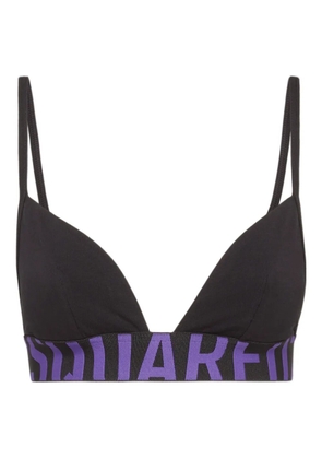 DSQUARED2 logo-band bralette - Brown